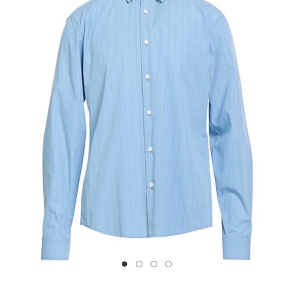 Sandro Classic Fit Blue Pinstriped Shirt 
Size L (fits like a medium) - Picture 11 of 11